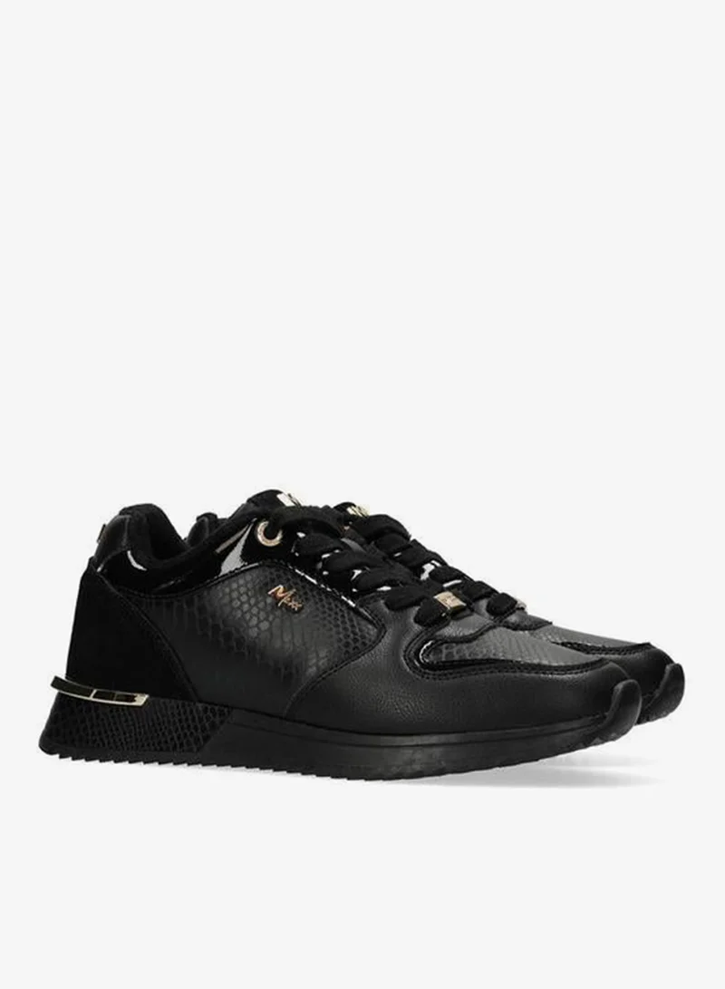 MEXX Textured Sneakers with Lace-Up Closure and Metal Accent